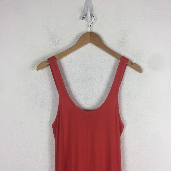 Rag & Bone Allegra Scoop-Neck Tank Midi Dress Size XS Coral Crepe Jersey - Picture 4 of 13